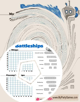 Battleship game on paper